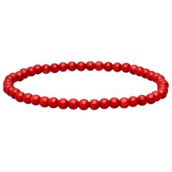 Bracelet corail rouge teinté Brésil A (boules 3-4mm)