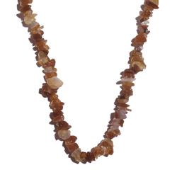 Collier cornaline Brésil A (perles baroques) - 45cm