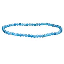 Bracelet apatite bleue foncée Madagascar AA (perles facettées 2-3mm)