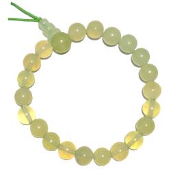 Bracelet tibtain jade vert de Chine A (boules 8mm)