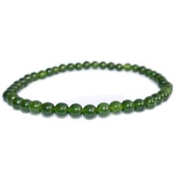 Bracelet jade vert du Canada (nphrite) A (boules 3-4mm)