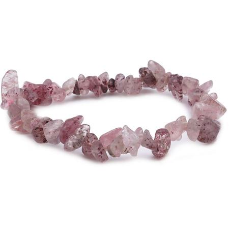 Bracelet quartz hématoide Brésil A (perles baroques)