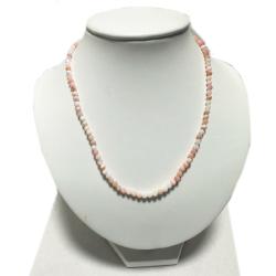 Collier opale rose Prou AA (perles facettes 3-4mm) - 45cm