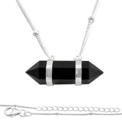 Collier onyx Brsil argent 925