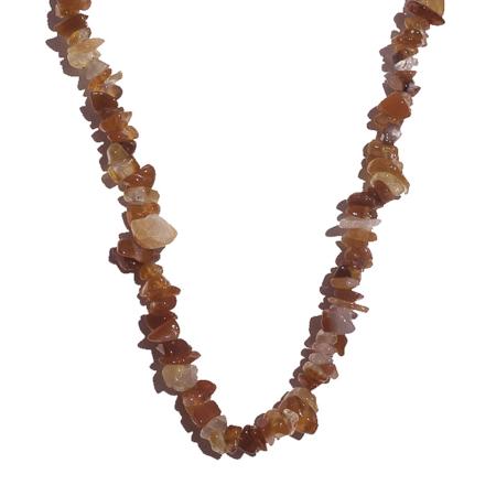 Collier cornaline Brésil A (perles baroques) - 45cm