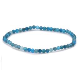 Bracelet apatite bleue Madagascar A (perles facettes 3-4mm)
