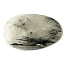 Galet quartz inclusions tourmaline Brsil A 