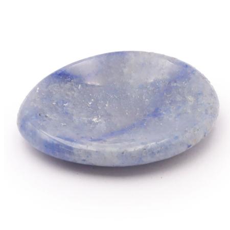Pierre pouce quartz bleu ou aventurine bleue Brésil A