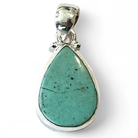 Pendentif turquoise Chine AA argent 925