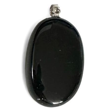 Pendentif obsidienne noire Mexique A (pierre roulée)