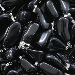 Pendentif obsidienne noire Mexique A (pierre roulée)